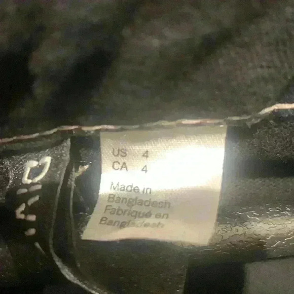 Divided Black Women's Cargo Pants White Stitching - Picture 5 of 7